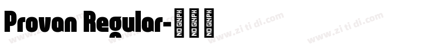 Provan Regular字体转换